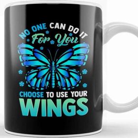 Baskı Dükkanı Cute Choose To Use Your Wings Butterfly Motivation Kupa