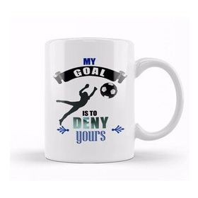 Baskı Dükkanı Cute Diving Goalkeeper Soccer Goalie Defend Goal Kupa Bardak