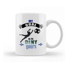 Baskı Dükkanı Cute Diving Goalkeeper Soccer Goalie Defend Goal Kupa Bardak