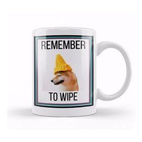 Baskı Dükkanı Cute Dog Lover Gift Remember To Wıpe Kupa