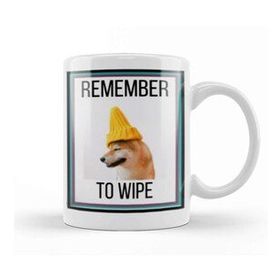 Baskı Dükkanı Cute Dog Lover Gift Remember To Wıpe Kupa
