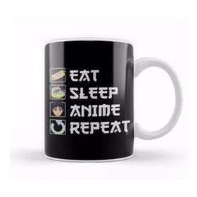 Baskı Dükkanı Cute Eat Sleep Anime Repeat Funny Anime Obsessed Kupa