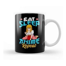 Baskı Dükkanı Cute Eat Sleep Anime Repeat Funny Anime Obsessed Kupa