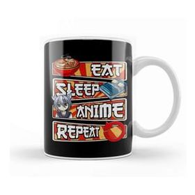 Baskı Dükkanı Cute Eat Sleep Anime Repeat Funny Anime Obsessed Kupa