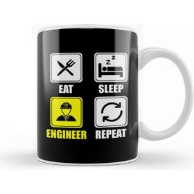 Baskı Dükkanı Cute Eat Sleep Engineer Repeat Engineering Funny Kupa
