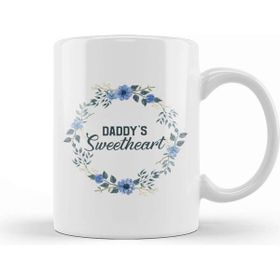 Baskı Dükkanı Cute Floral Daddys Sweetheart Daughter Flowers Kupa
