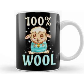 Baskı Dükkanı Cute & Funny 100% Wool Sheeps Are 100 Percent Wool Kupa Bardak