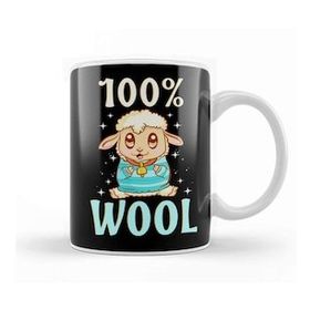 Baskı Dükkanı Cute & Funny 100% Wool Sheeps Are 100 Percent Wool Kupa Bardak