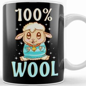 Baskı Dükkanı Cute & Funny 100% Wool Sheeps Are 100 Percent Wool Kupa Bardak