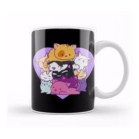 Baskı Dükkanı Cute & Funny A Meowtain Of Cats Kitty Mountain Pun Kupa Bardak
