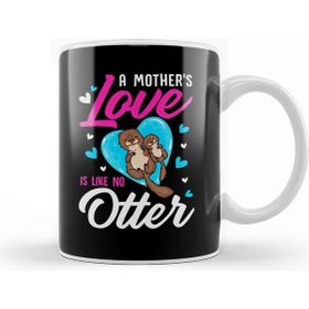 Baskı Dükkanı Cute & Funny A Mother's Love Is Like No Otter Pun Kupa Bardak