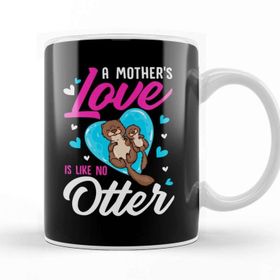 Baskı Dükkanı Cute & Funny A Mother's Love Is Like No Otter Pun Kupa Bardak