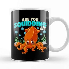 Baskı Dükkanı Cute & Funny Are You Squidding Me Joke Squid Pun Kupa Bardak