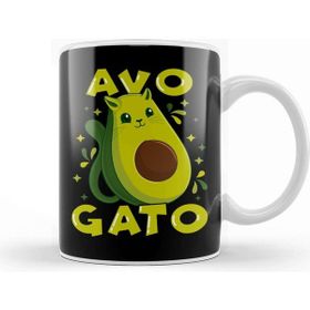 Baskı Dükkanı Cute & Funny Avogato Avocado Cat Pun Kupa Bardak