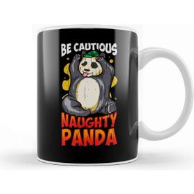 Baskı Dükkanı Cute & Funny Be Cautious Naughty Panda Baby Bear Kupa Bardak