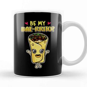 Baskı Dükkanı Cute & Funny Be My Bae Rrito Baerrito Burrito Pun Kupa Bardak