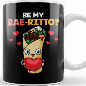 Baskı Dükkanı Cute & Funny Be My Bae Rrito Baerrito Burrito Pun Kupa Bardak