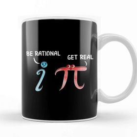 Baskı Dükkanı Cute & Funny Be Rational Get Real Mathematics Pun Kupa Bardak