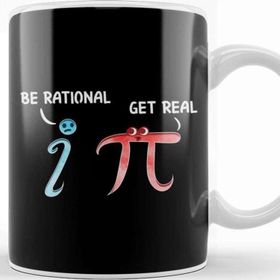 Baskı Dükkanı Cute & Funny Be Rational Get Real Mathematics Pun Kupa Bardak
