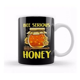 Baskı Dükkanı Cute & Funny Bee Serious Honey Beekeeper Pun Kupa Bardak