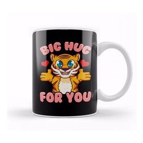 Baskı Dükkanı Cute & Funny Big Hug For You Adorable Baby Tiger Kupa Bardak