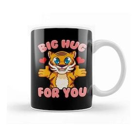 Baskı Dükkanı Cute & Funny Big Hug For You Adorable Baby Tiger Kupa Bardak