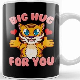 Baskı Dükkanı Cute & Funny Big Hug For You Adorable Baby Tiger Kupa Bardak