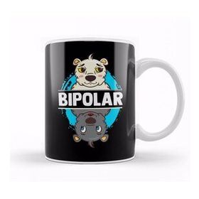 Baskı Dükkanı Cute & Funny Bipolar Polar Bear Polarity Pun Kupa Bardak