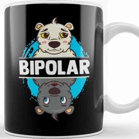 Baskı Dükkanı Cute & Funny Bipolar Polar Bear Polarity Pun Kupa Bardak