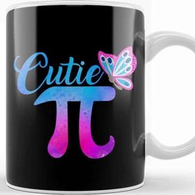 Baskı Dükkanı Cute & Funny Cutie Pi Math Pie Butterfly Math Pun Kupa Bardak