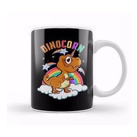 Baskı Dükkanı Cute & Funny Dinocorn Dinosaur Unicorn Kupa Bardak