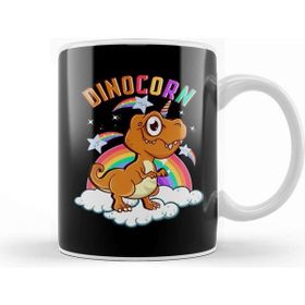 Baskı Dükkanı Cute & Funny Dinocorn Dinosaur Unicorn Kupa Bardak