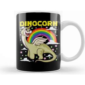 Baskı Dükkanı Cute & Funny Dinocorn Dinosaur Unicorn Kupa Bardak