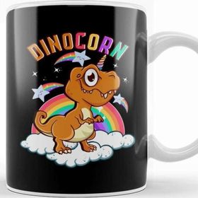 Baskı Dükkanı Cute & Funny Dinocorn Dinosaur Unicorn Kupa Bardak