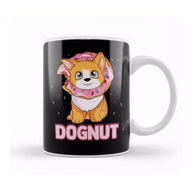 Baskı Dükkanı Cute & Funny Dognut Dog Donut Pun Adorable Puppy Kupa Bardak