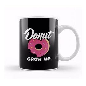 Baskı Dükkanı Cute & Funny Donut Grow Up Pun Do Not Grow Up Joke Kupa Bardak