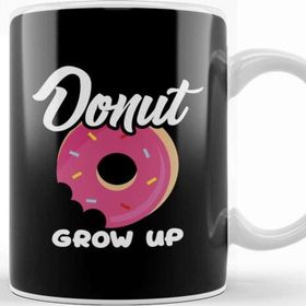Baskı Dükkanı Cute & Funny Donut Grow Up Pun Do Not Grow Up Joke Kupa Bardak