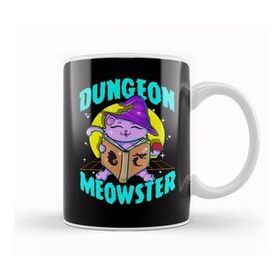 Baskı Dükkanı Cute & Funny Dungeon Meowster Gamer Cat Pun Kupa Bardak