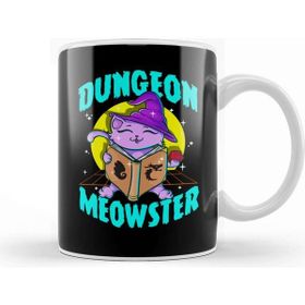 Baskı Dükkanı Cute & Funny Dungeon Meowster Gamer Cat Pun Kupa Bardak