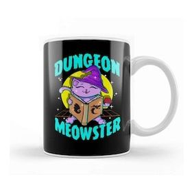 Baskı Dükkanı Cute & Funny Dungeon Meowster Gamer Cat Pun Kupa Bardak
