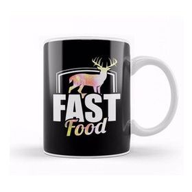 Baskı Dükkanı Cute & Funny Fast Food Buck Hunting Deer Hunter Kupa Bardak
