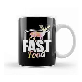 Baskı Dükkanı Cute & Funny Fast Food Buck Hunting Deer Hunter Kupa Bardak