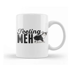 Baskı Dükkanı Cute & Funny Feeling Meh Kitty Adorable Cat Kupa Bardak