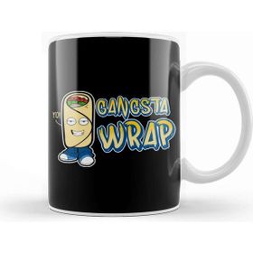 Baskı Dükkanı Cute & Funny Gangsta Wrap Yo! Burrito Rap Food Pun Kupa Bardak