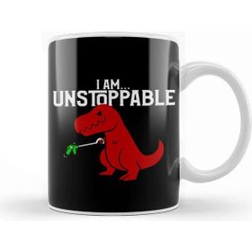 Baskı Dükkanı Cute & Funny I Am Unstoppable T Rex Dinosaur Pun Kupa Bardak
