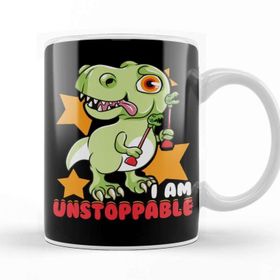 Baskı Dükkanı Cute & Funny I Am Unstoppable T Rex Dinosaur Pun Kupa Bardak