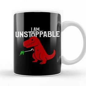 Baskı Dükkanı Cute & Funny I Am Unstoppable T Rex Dinosaur Pun Kupa Bardak