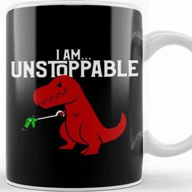 Baskı Dükkanı Cute & Funny I Am Unstoppable T Rex Dinosaur Pun Kupa Bardak