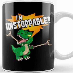 Baskı Dükkanı Cute & Funny I Am Unstoppable T Rex Dinosaur Pun Kupa Bardak
