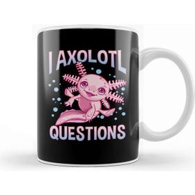 Baskı Dükkanı Cute & Funny I Axolotl Questions Pun Walking Fish Kupa Bardak